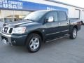 2004 Deep Water Blue/Green Nissan Titan LE Crew Cab 4x4  photo #2