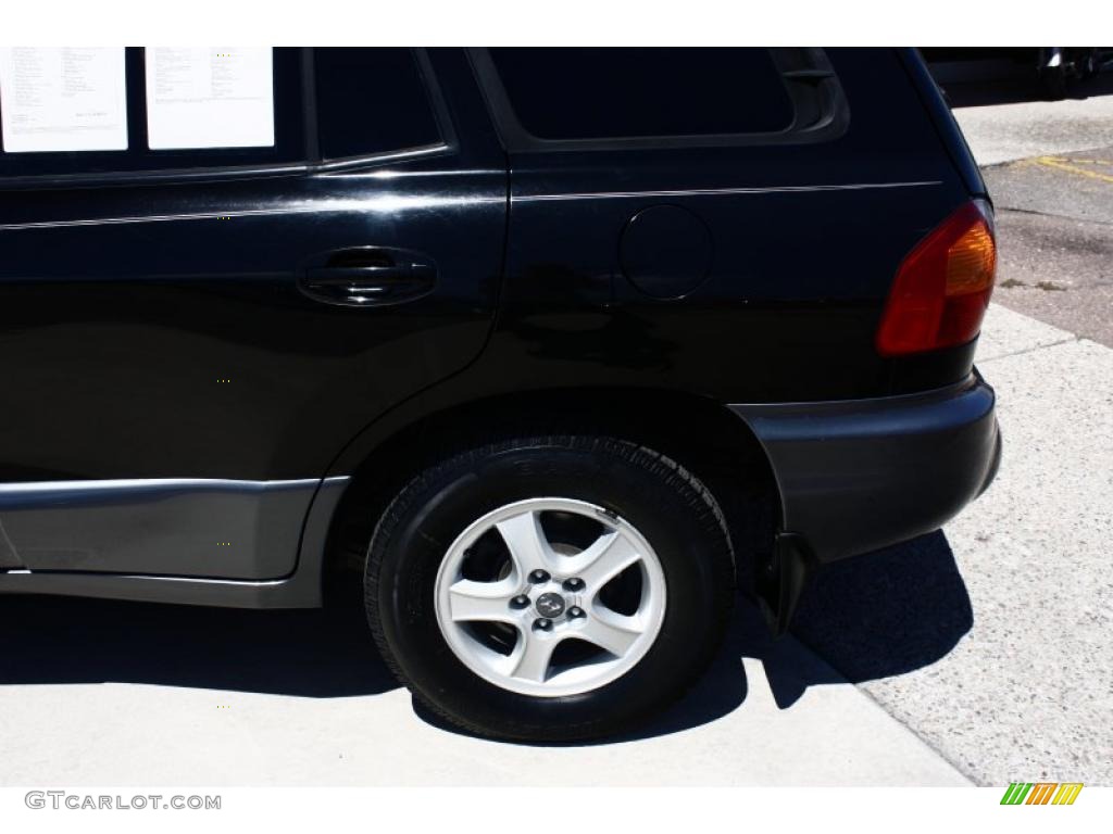 2001 Santa Fe GLS V6 4WD - Obsidian Black / Gray photo #22