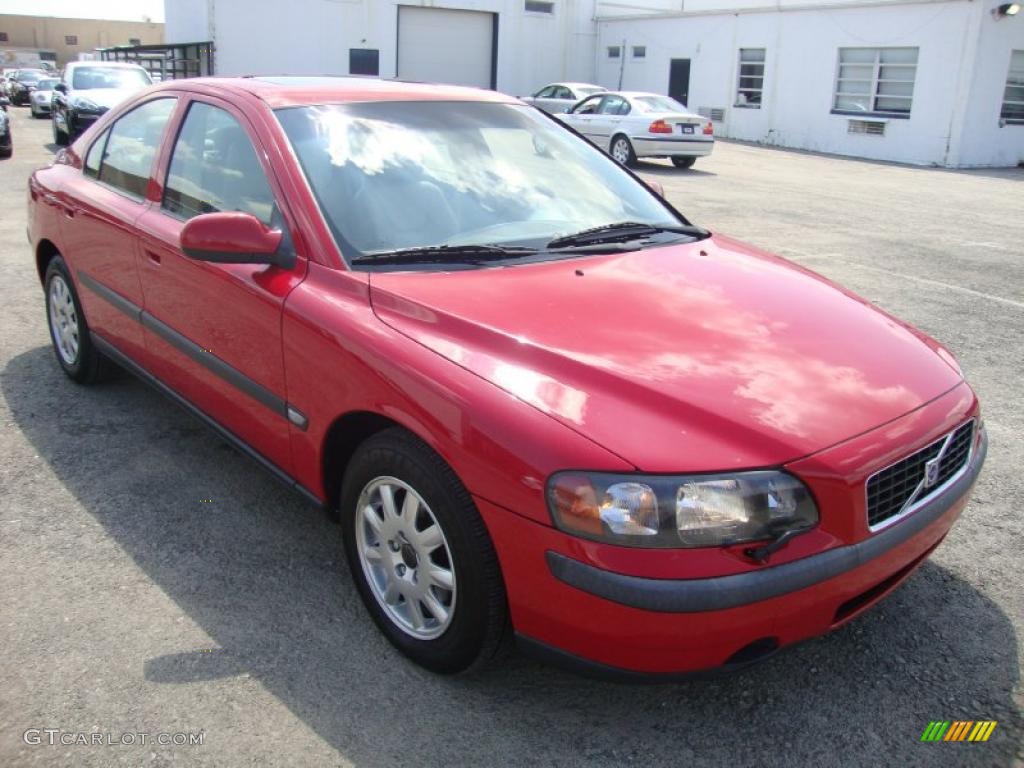 2002 S60 2.4 - Red / Taupe/Light Taupe photo #4