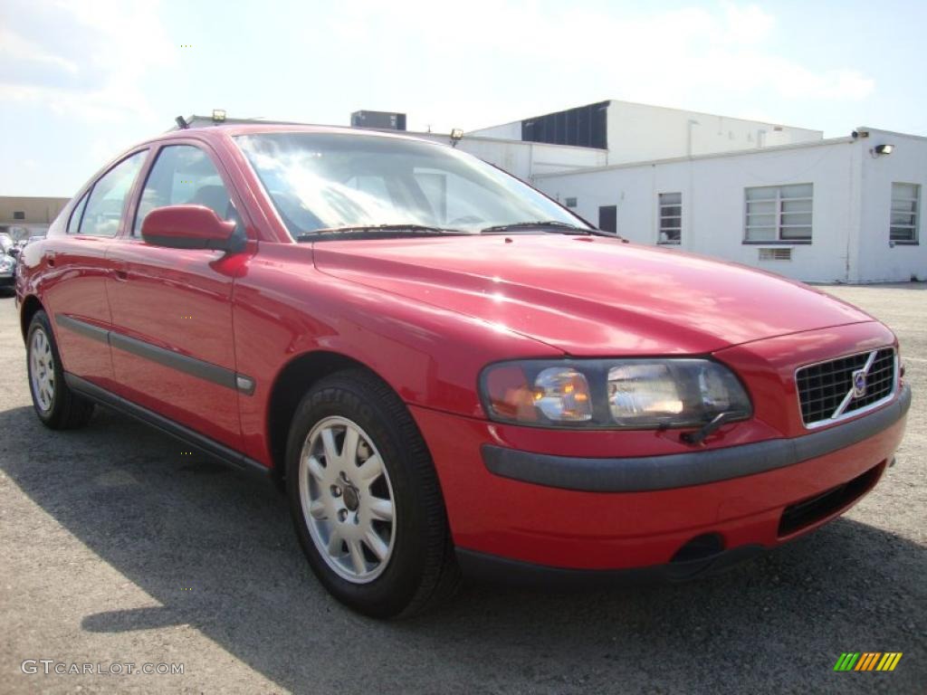 2002 S60 2.4 - Red / Taupe/Light Taupe photo #5