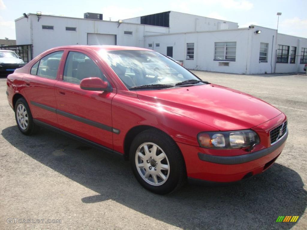 2002 S60 2.4 - Red / Taupe/Light Taupe photo #6