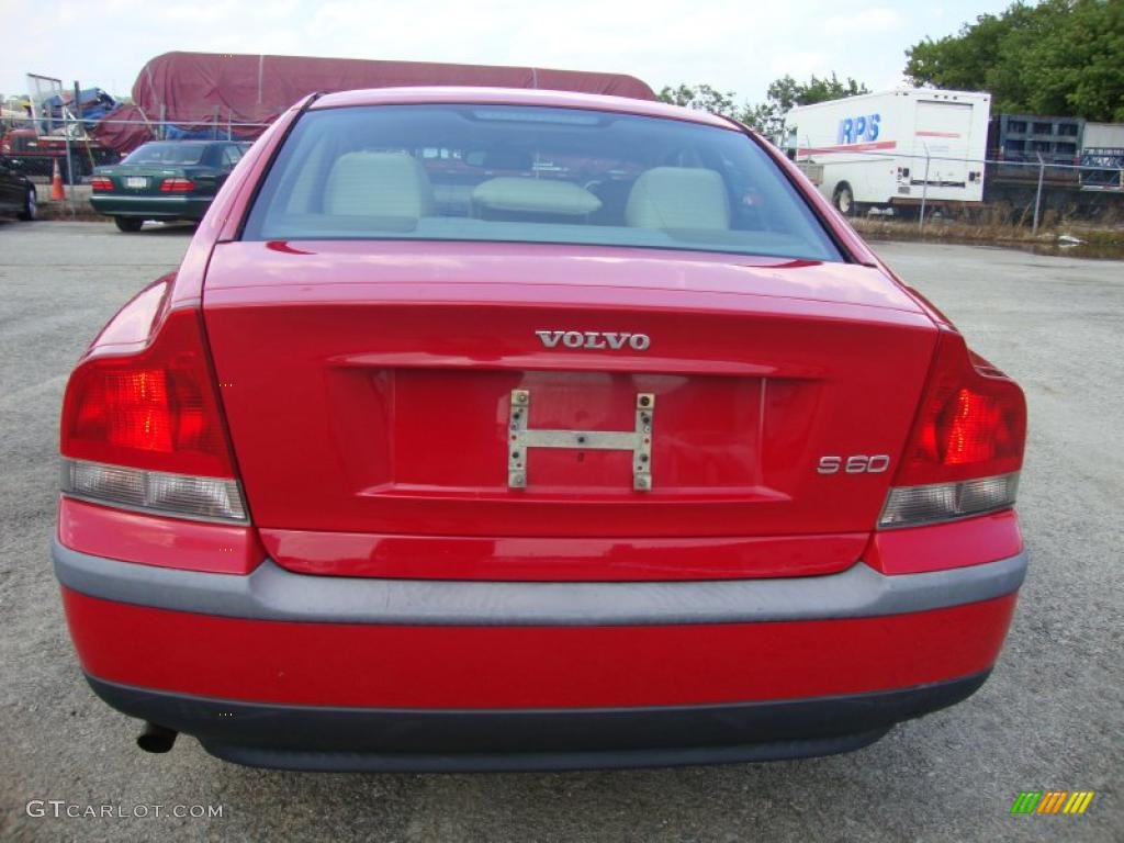 2002 S60 2.4 - Red / Taupe/Light Taupe photo #9
