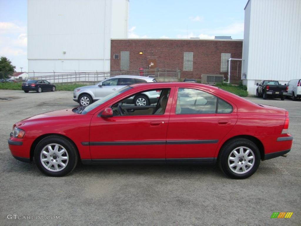 2002 S60 2.4 - Red / Taupe/Light Taupe photo #11