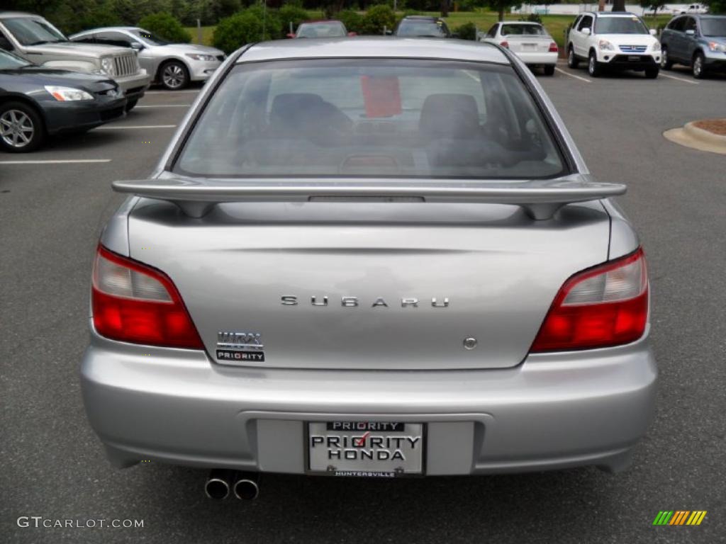 2002 Impreza WRX Sedan - Platinum Silver Metallic / Black photo #3