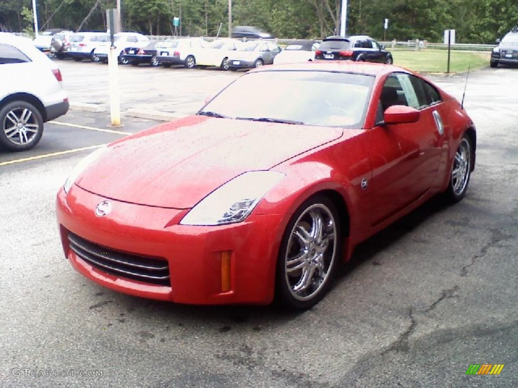 2006 350Z Touring Coupe - Redline / Charcoal Leather photo #3