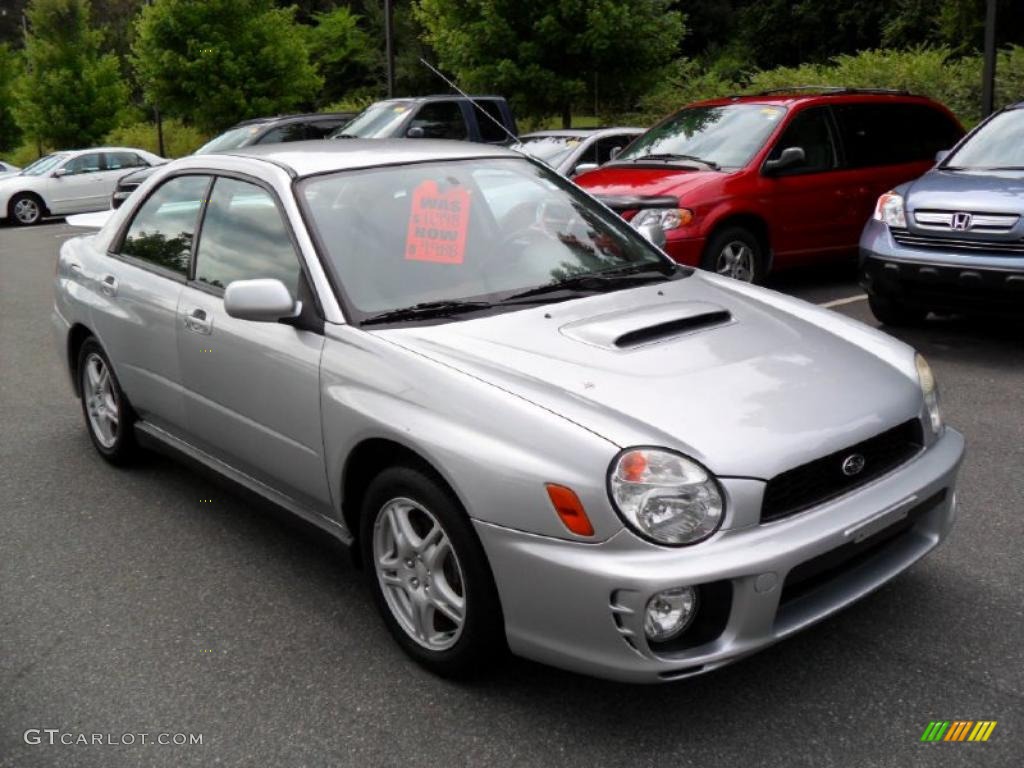 2002 Impreza WRX Sedan - Platinum Silver Metallic / Black photo #5