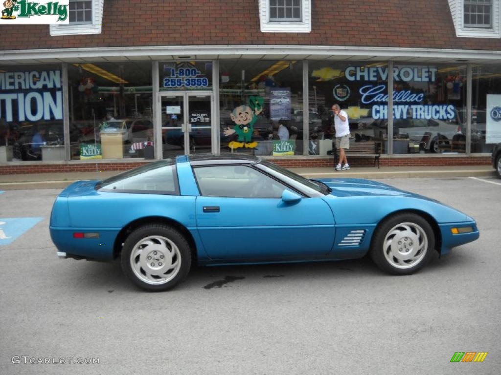 1996 Corvette Coupe - Bright Aqua Metallic / Light Beige photo #2