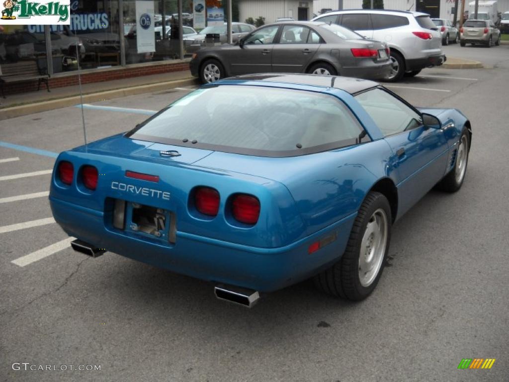 1996 Corvette Coupe - Bright Aqua Metallic / Light Beige photo #3