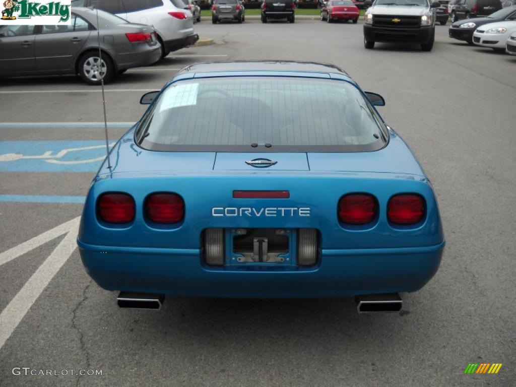 1996 Corvette Coupe - Bright Aqua Metallic / Light Beige photo #4