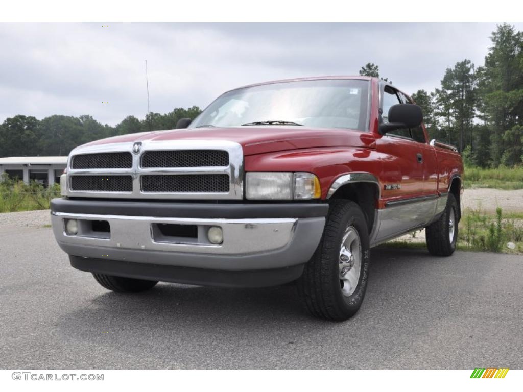 1999 Ram 1500 SLT Extended Cab - Flame Red / Mist Gray photo #1