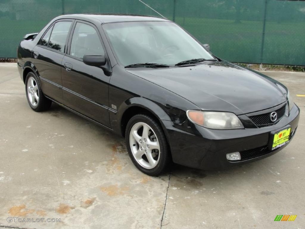 2001 Protege ES - Black Mica / Off Black photo #1