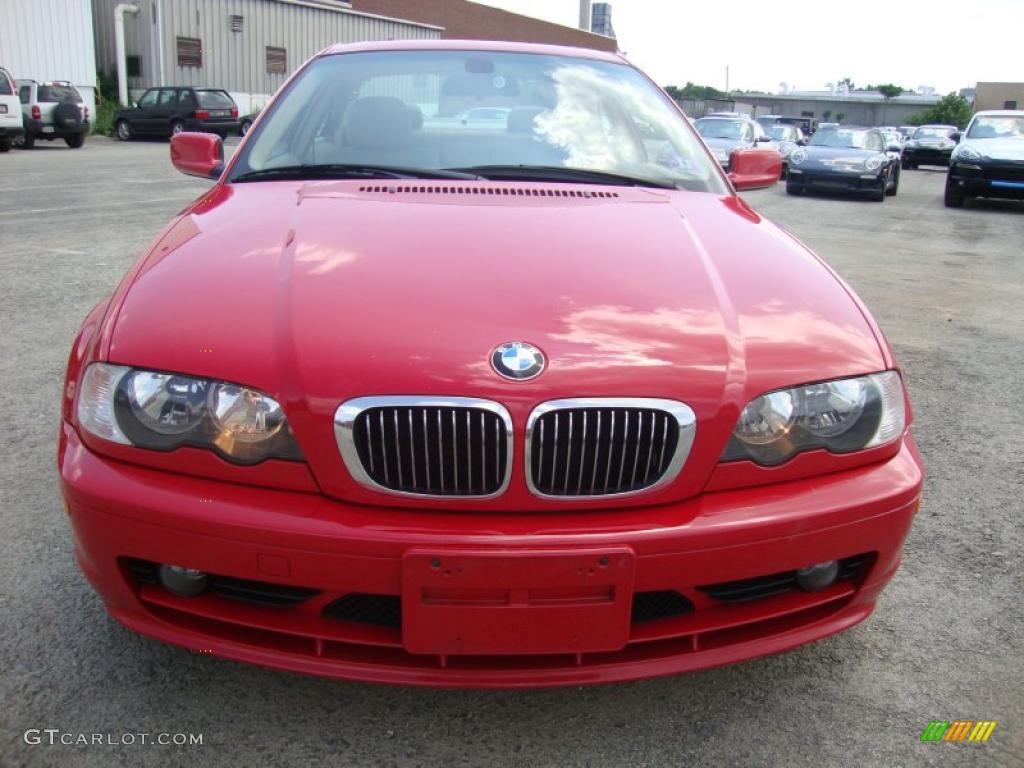 2003 3 Series 325i Coupe - Electric Red / Sand photo #3