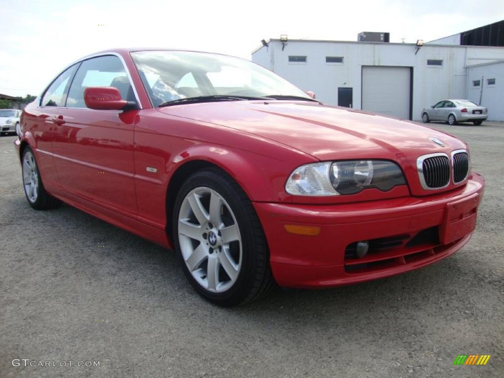 2003 3 Series 325i Coupe - Electric Red / Sand photo #5