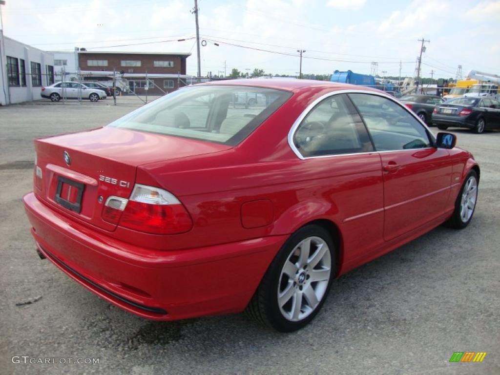 2003 3 Series 325i Coupe - Electric Red / Sand photo #8
