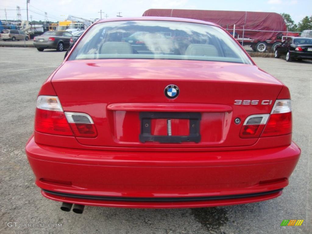 2003 3 Series 325i Coupe - Electric Red / Sand photo #9