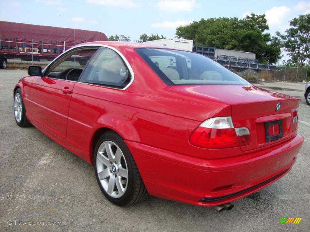 2003 3 Series 325i Coupe - Electric Red / Sand photo #10