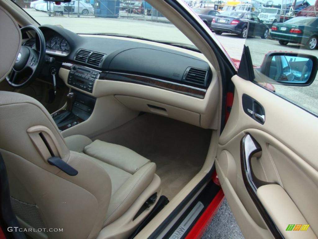 2003 3 Series 325i Coupe - Electric Red / Sand photo #19