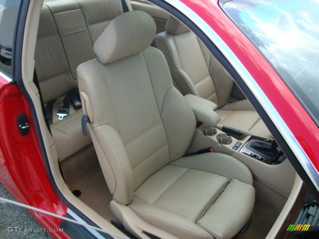 2003 3 Series 325i Coupe - Electric Red / Sand photo #25