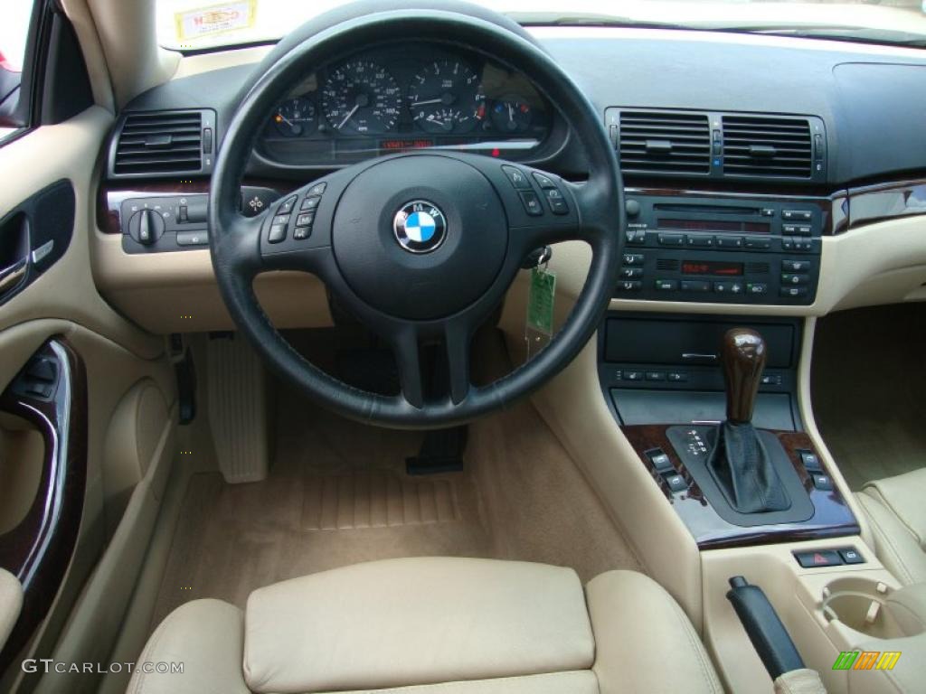 2003 3 Series 325i Coupe - Electric Red / Sand photo #39