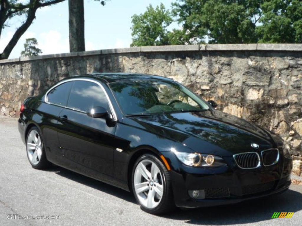 2007 3 Series 335i Coupe - Jet Black / Black photo #1