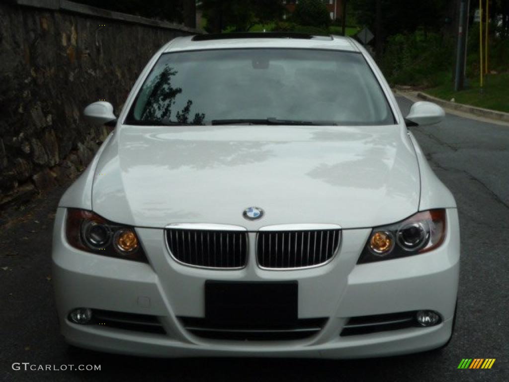 2008 3 Series 335i Sedan - Alpine White / Black photo #3