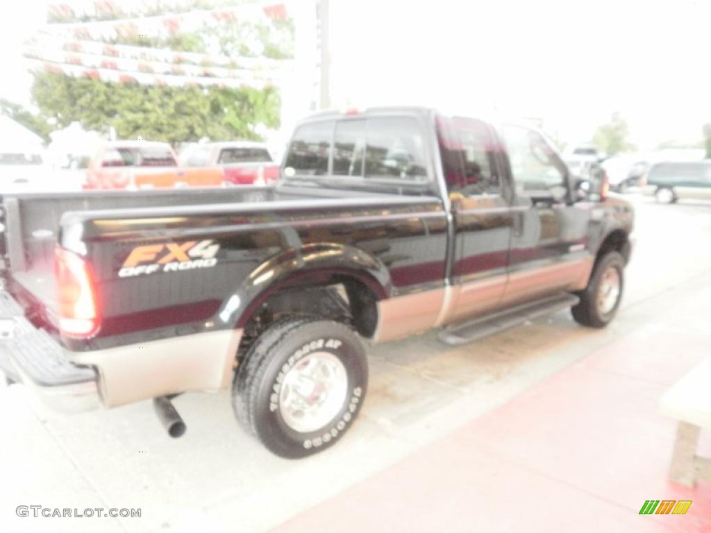 2003 F250 Super Duty Lariat SuperCab 4x4 - Black / Medium Parchment Beige photo #5