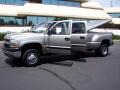 2002 Light Pewter Metallic Chevrolet Silverado 3500 LS Crew Cab 4x4 Dually  photo #1