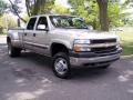 2002 Light Pewter Metallic Chevrolet Silverado 3500 LS Crew Cab 4x4 Dually  photo #3