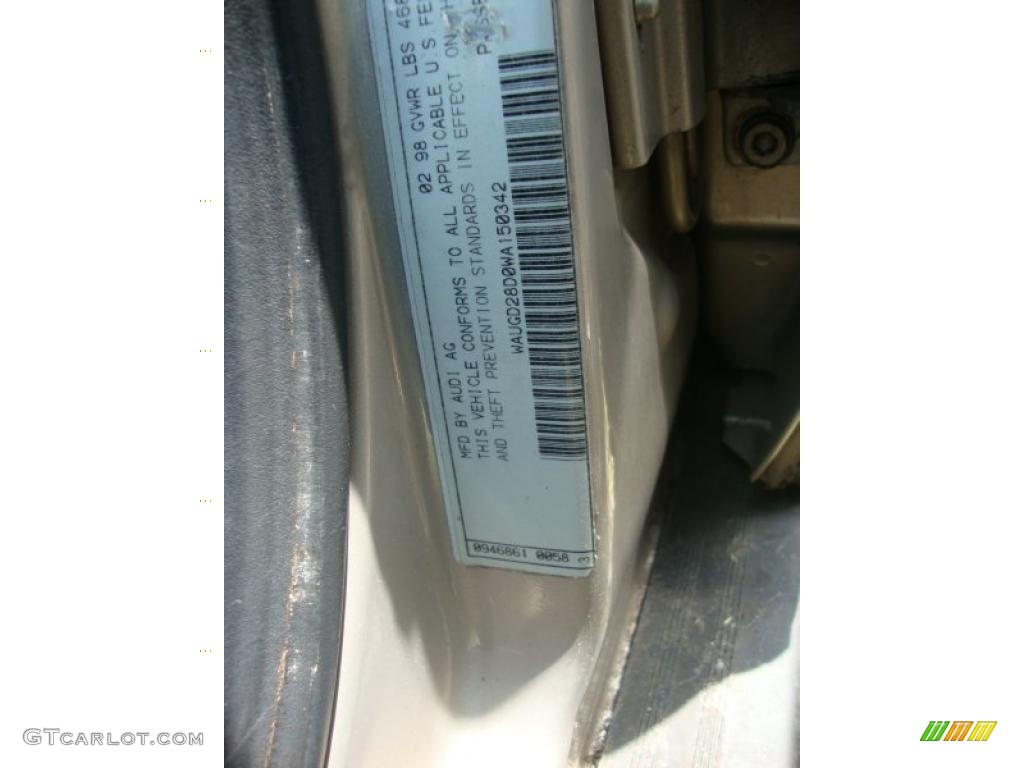 1998 A4 2.8 quattro Avant - Champagne Metallic / Onyx Black photo #38