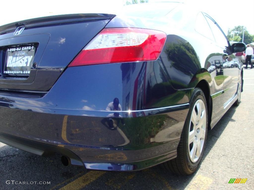 2007 Civic LX Coupe - Royal Blue Pearl / Gray photo #14