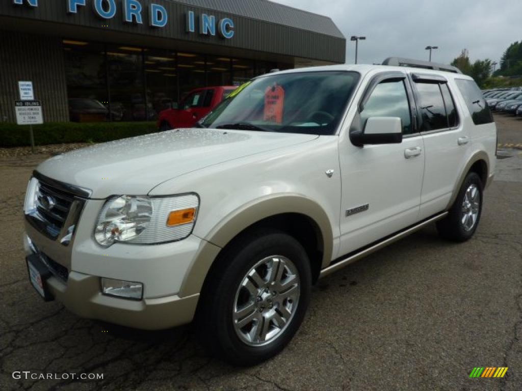 2008 Explorer Eddie Bauer 4x4 - White Suede / Camel photo #8