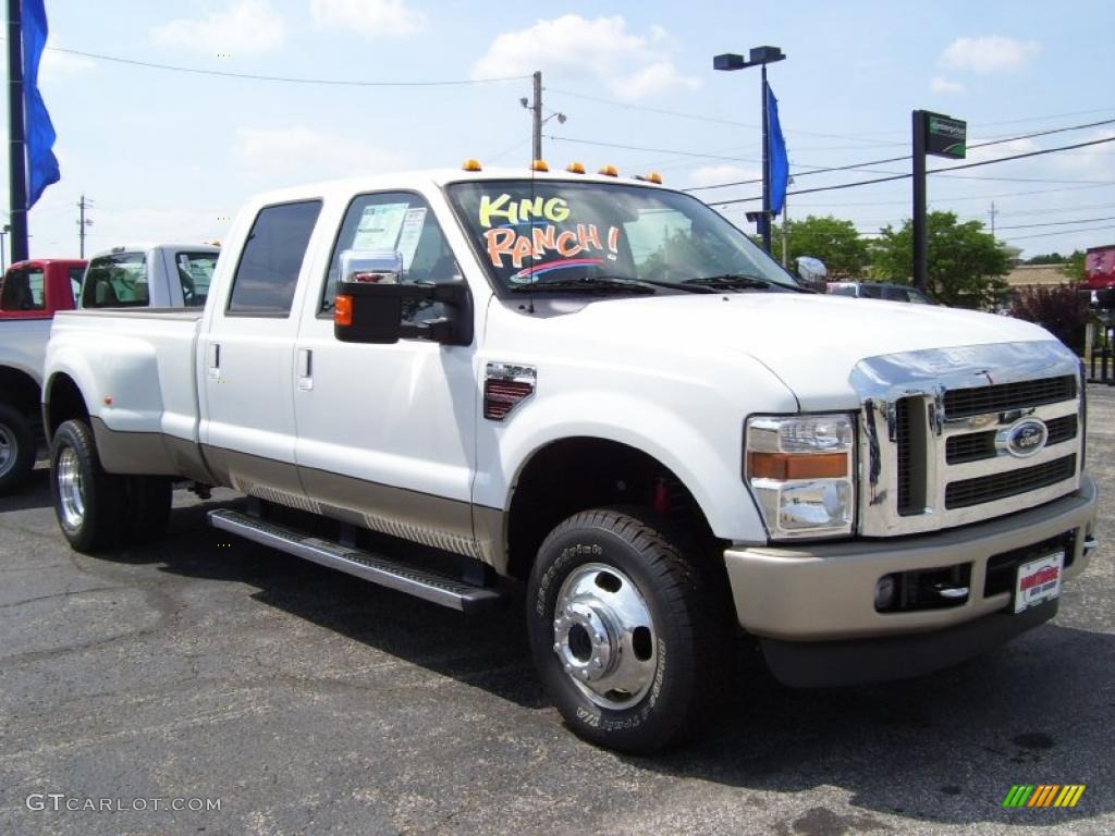 2010 F350 Super Duty King Ranch Crew Cab 4x4 Dually - Oxford White / Chaparral Leather photo #2