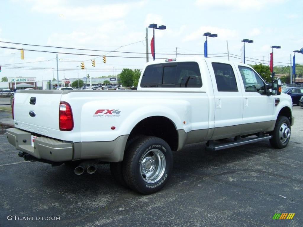 2010 F350 Super Duty King Ranch Crew Cab 4x4 Dually - Oxford White / Chaparral Leather photo #3