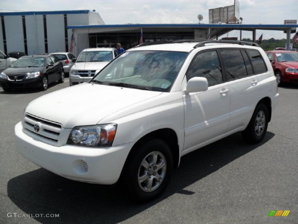 2006 Highlander V6 - Super White / Ivory Beige photo #1