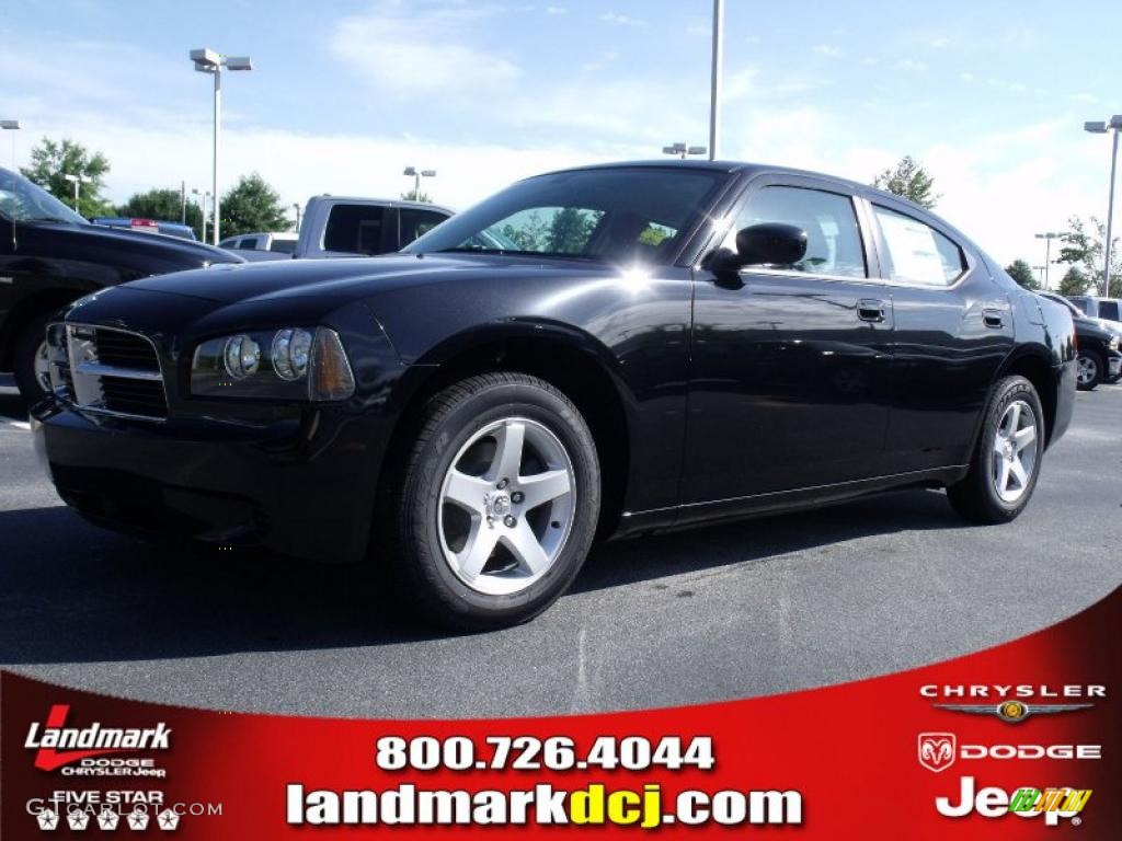 2010 Charger Rallye - Brilliant Black Crystal Pearl / Dark Slate Gray photo #1