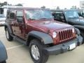 2010 Red Rock Crystal Pearl Jeep Wrangler Unlimited Sport 4x4  photo #2