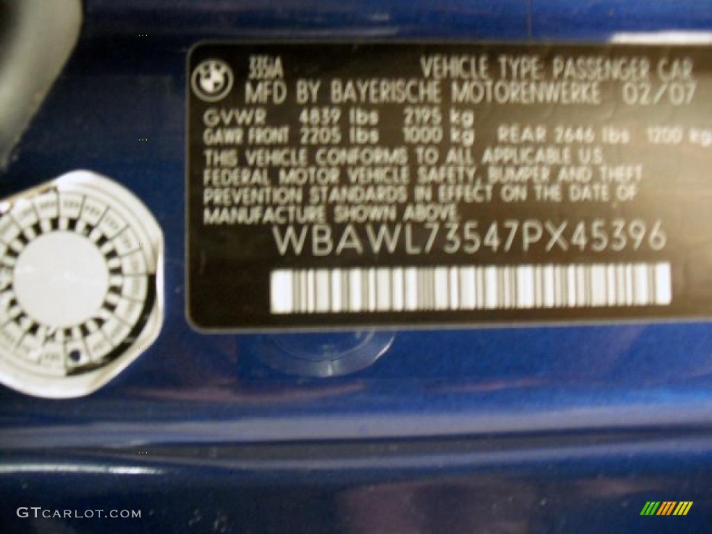 2007 3 Series 335i Convertible - Montego Blue Metallic / Cream Beige photo #6