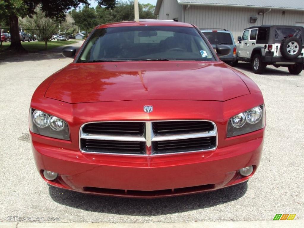 2007 Charger SXT - Inferno Red Crystal Pearl / Dark Slate Gray/Light Graystone photo #13