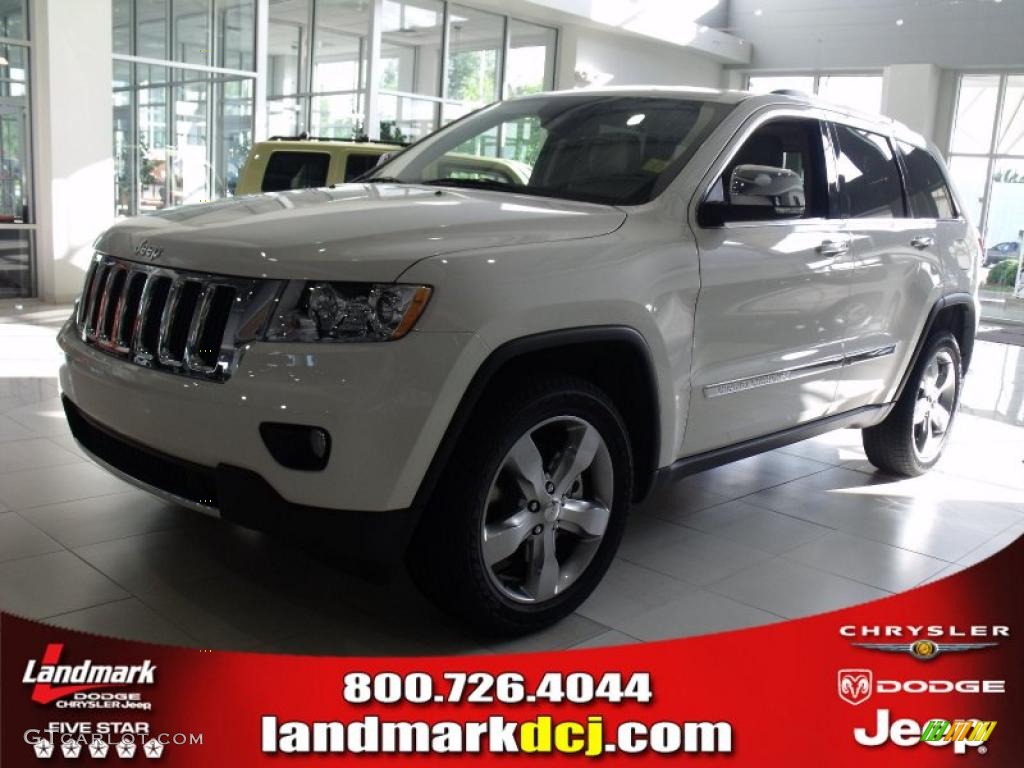 2011 Grand Cherokee Limited 4x4 - Stone White / Black/Light Frost Beige photo #1