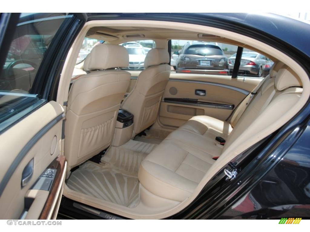 2004 7 Series 745Li Sedan - Jet Black / Dark Beige/Beige III photo #12