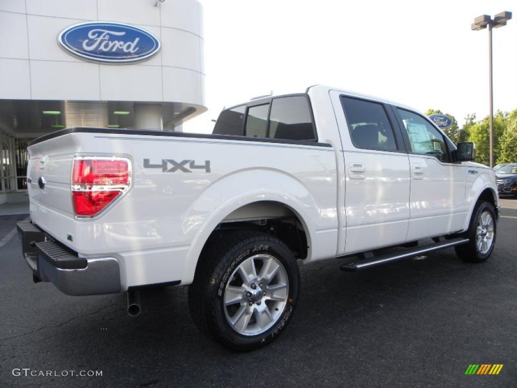 2010 F150 Lariat SuperCrew 4x4 - Oxford White / Tan photo #3