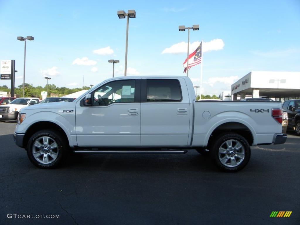 2010 F150 Lariat SuperCrew 4x4 - Oxford White / Tan photo #5