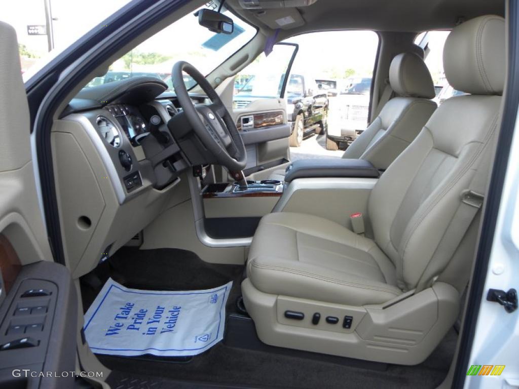 2010 F150 Lariat SuperCrew 4x4 - Oxford White / Tan photo #9