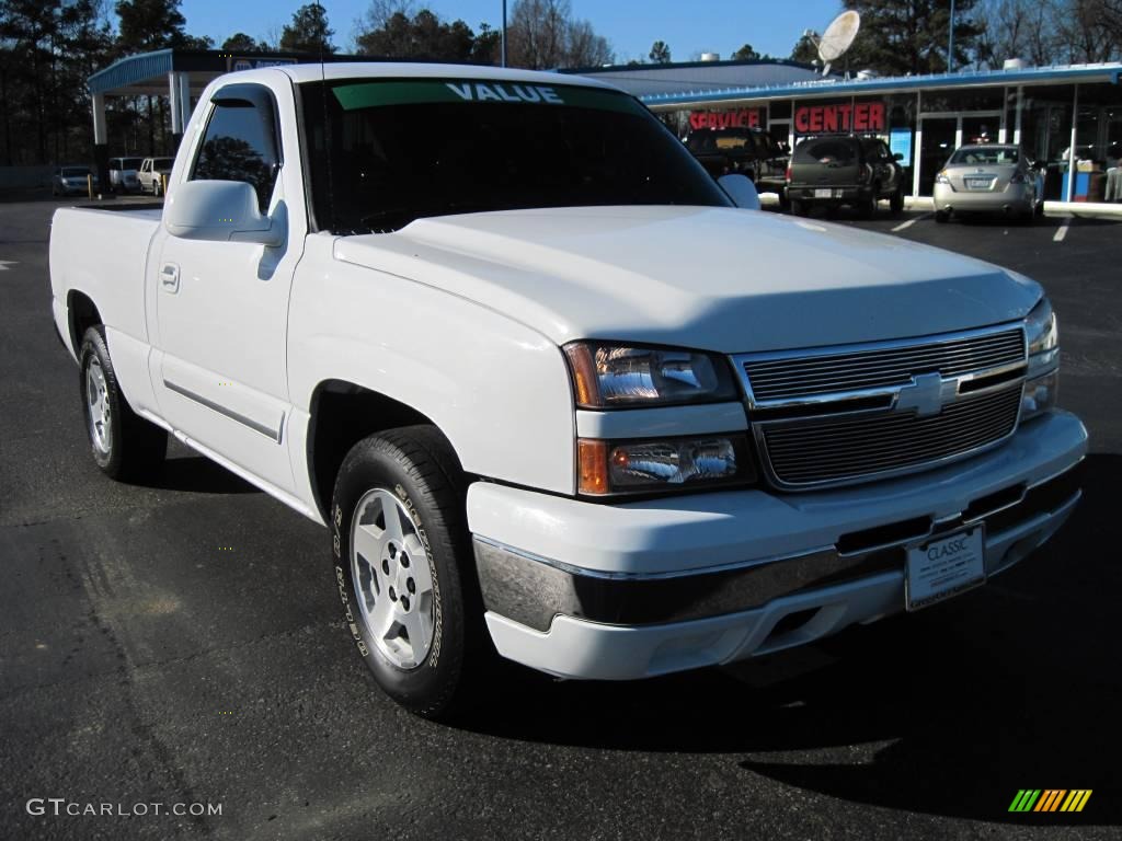 2006 Silverado 1500 LT Regular Cab - Summit White / Dark Charcoal photo #2