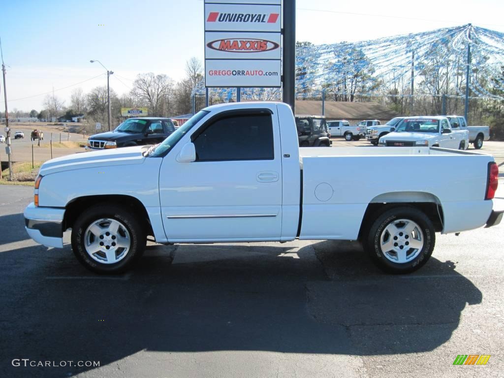 2006 Silverado 1500 LT Regular Cab - Summit White / Dark Charcoal photo #3