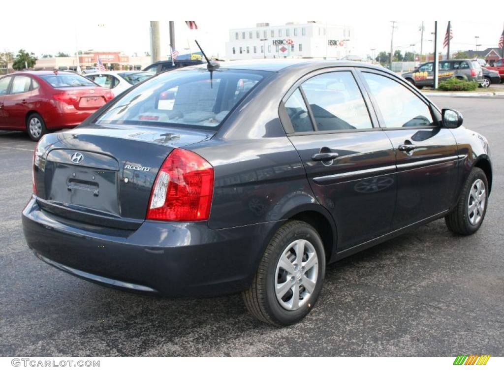 2010 Accent GLS 4 Door - Charcoal Gray / Gray photo #2