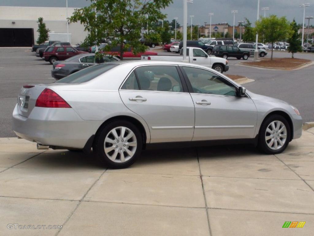 2006 Accord LX V6 Sedan - Alabaster Silver Metallic / Black photo #6
