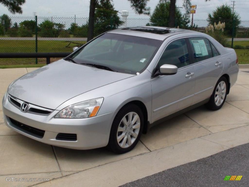 2006 Accord LX V6 Sedan - Alabaster Silver Metallic / Black photo #14