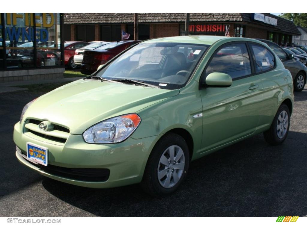 2010 Accent GS 3 Door - Apple Green / Black photo #1