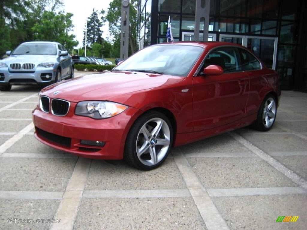 2008 1 Series 128i Coupe - Sedona Red Metallic / Black photo #4